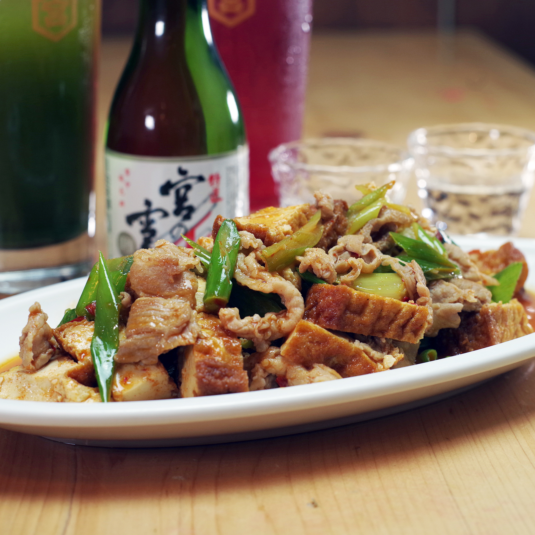 豚肉と厚揚げのキムチ炒め