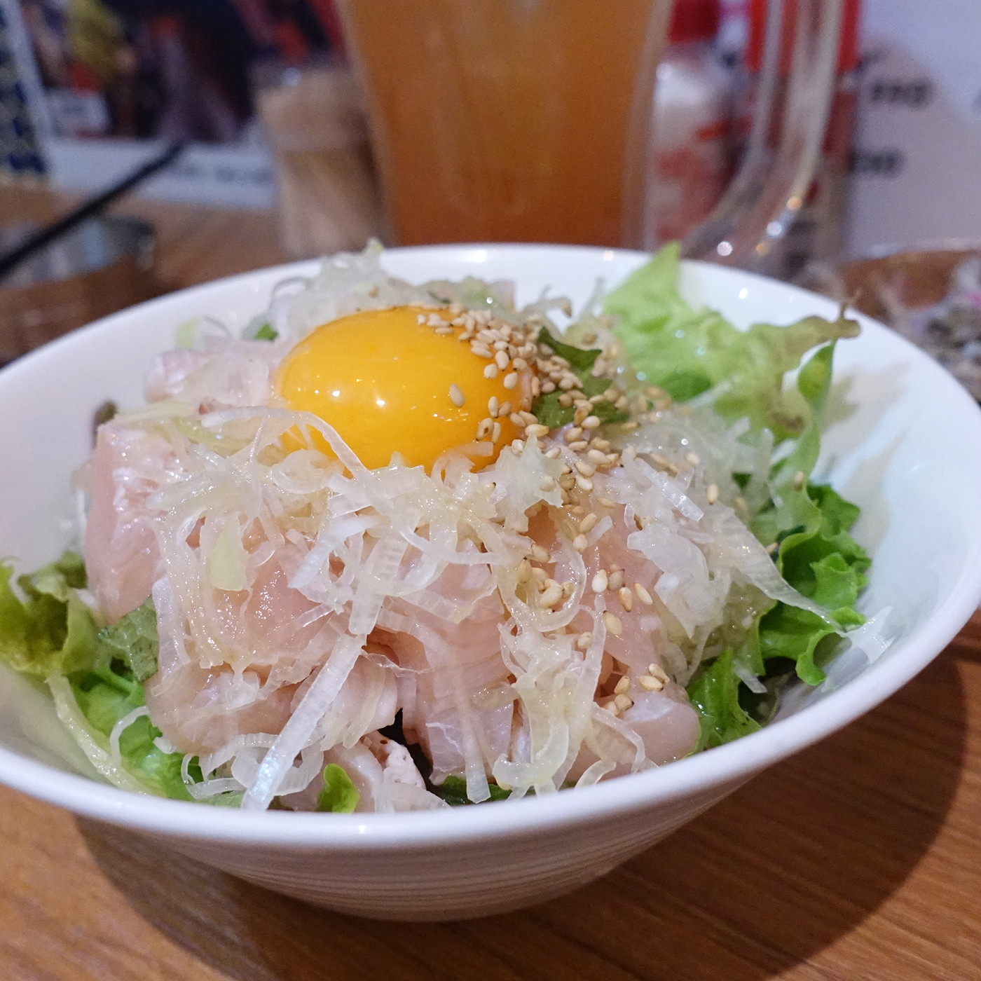 日向地鶏のユッケの料理画像